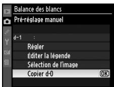 NIKON D90 - Copiez d-0 vers le pré-réglage sélectionné. - 2