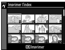 NIKON D90 - Sélectionnez Imprimer l'index. - 1