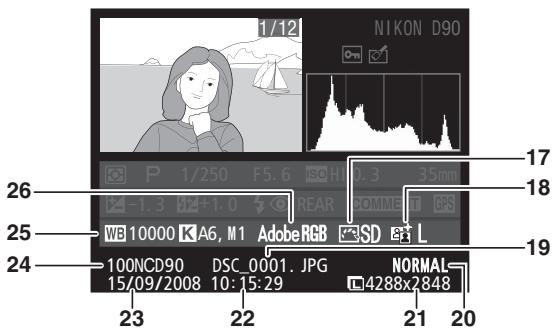 NIKON D90 - ■ Données de prise de vue, page 3\* - 6