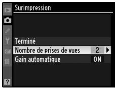 NIKON D90 - Sélectionnez Nombre de prises de vues. - 2