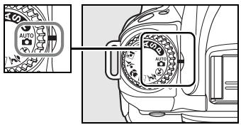 NIKON D90 - Sélectionnez le mode AUTO ou Ⓗ. - 1