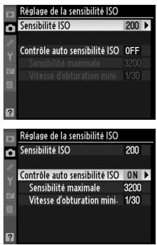 NIKON D90 - Contrôle auto sensibilité ISO (modes P, S, et A uniquement) - 1