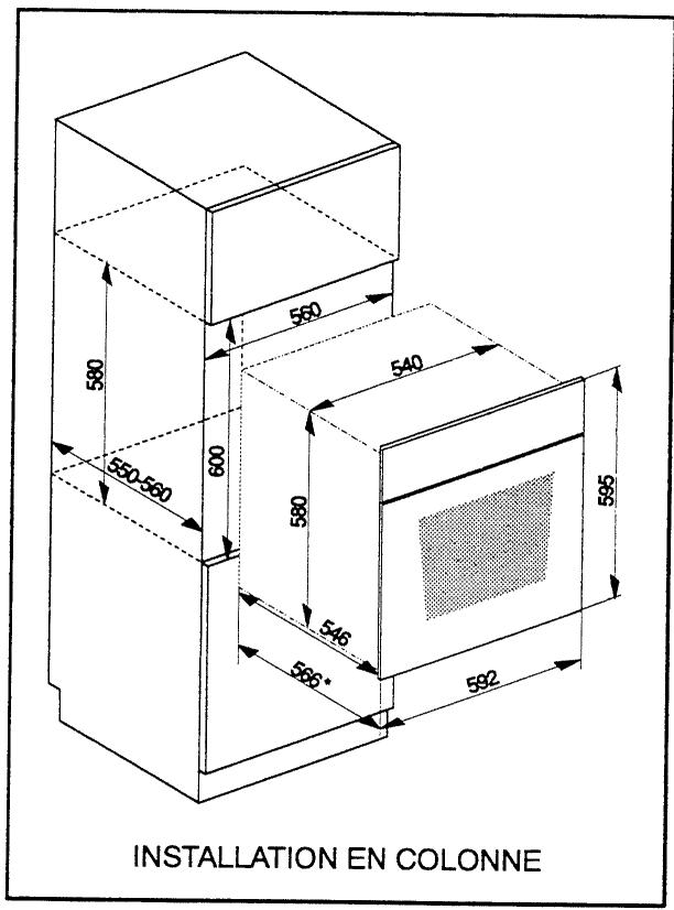 FAURE CFC715W - Précautions d'encastrement : - 2
