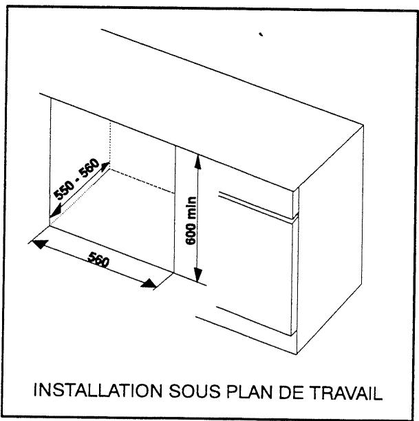 FAURE CFC715W - Précautions d'encastrement : - 3