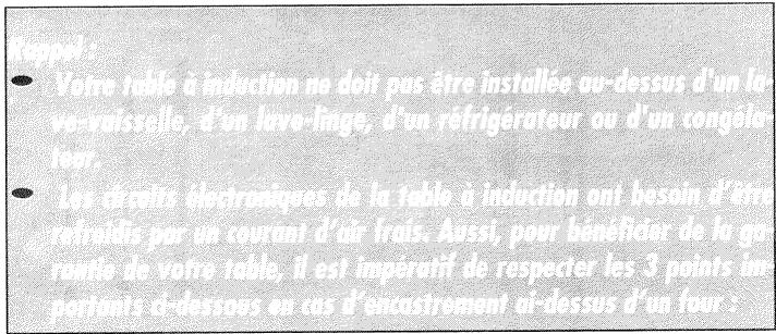 SAUTER 4900IN - COMMENT INSTALLER LA TABLE A INDUCTION AUDESSUS D'UN FOUR ? - 1