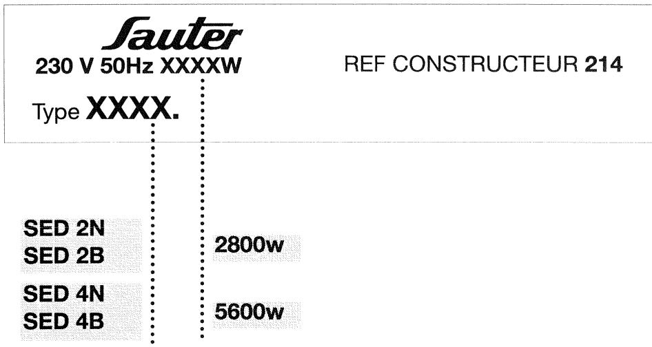 SAUTER SED4N - IMPORTANT : - 1
