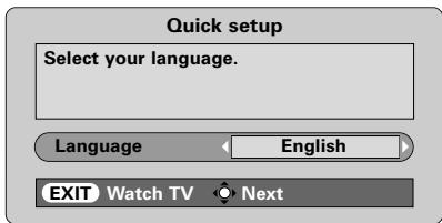 TOSHIBA 46WM48 - Sintonizar a televisão utilizando Instalação rápida, atribuição de programas - 1