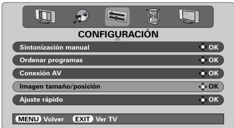 TOSHIBA 46WM48 - Posición de la imagen - 1
