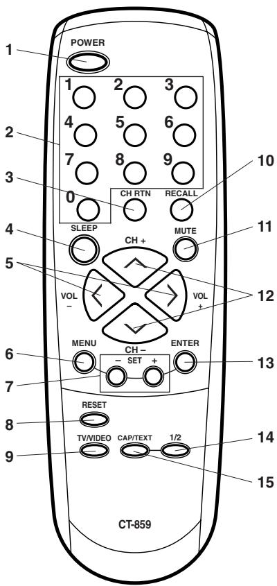 TOSHIBA 13A24 - CONTROL REMOTO - 1