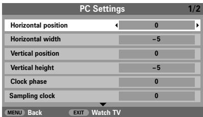 TOSHIBA 27WL56 - Picture position - 2
