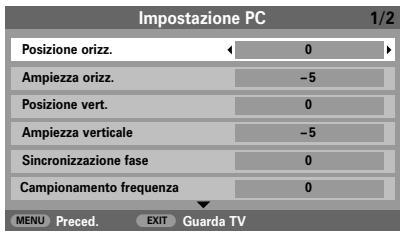 TOSHIBA 27WL56 - Posizione dell'immagine - 2