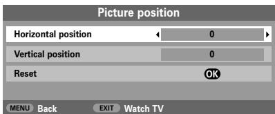 TOSHIBA 27WL56 - Picture position - 2