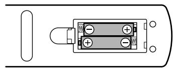 TOSHIBA 32HL57 - Installation des piles de la télécommande - 2