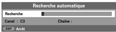 Recherche automatique Recherche Canal : C3 Chaine : EXIT Arrêt