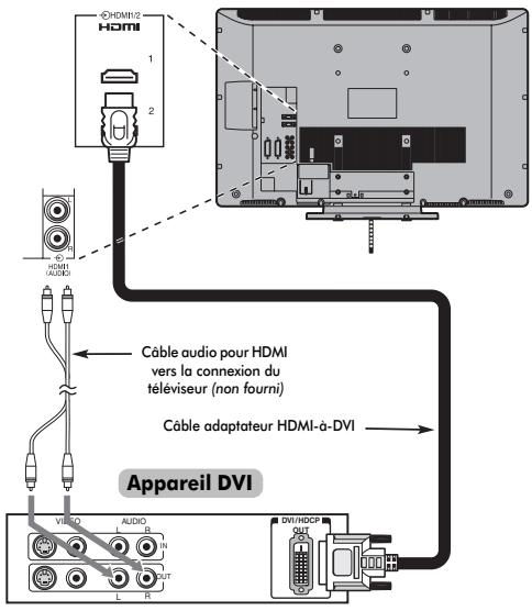 TOSHIBA AV505D - Connexion d'un appareil DVI - 1