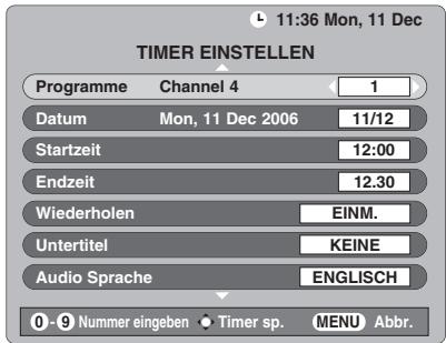 TOSHIBA AV505D - Programm-Timer - nur digital - 2