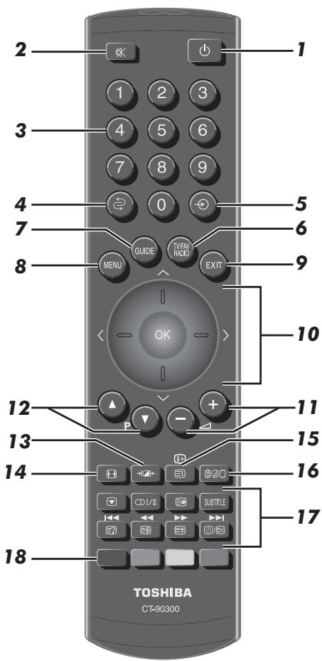 TOSHIBA AV505D - Die Fernbedienung - 1