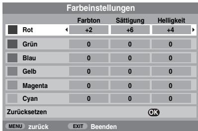 TOSHIBA AV505D - Farbeinstellungen - 3