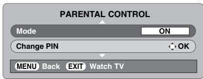 TOSHIBA AV505D - Setting the PIN - 2