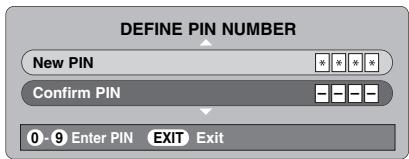 TOSHIBA AV505D - Setting the PIN - 3