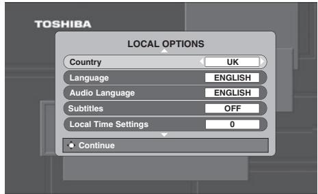 TOSHIBA AV505D - Erstmalige Sendereinstellung des Fernsehgeräts - 1