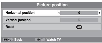 TOSHIBA AV505D - Picture position - analogue only - 2