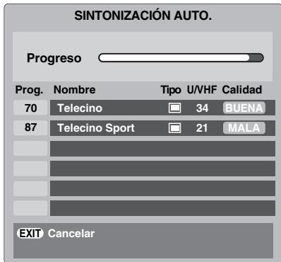 TOSHIBA AV505D - Sintonizacion automática digital - 2