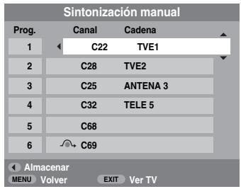 TOSHIBA AV505D - Organación de posiciones de programas - 1