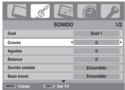 TOSHIBA AV505D - Graves, agudos y balance - 1