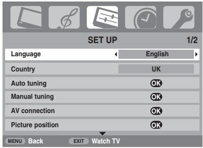 TOSHIBA AV505D - Using Auto tuning - 2