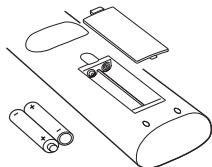 TOSHIBA AV505D - Inserting batteries and effective range of the remote - 1