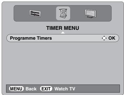 TOSHIBA AV505D - Press (MEN) and  to select the TIMER MENU. - 1