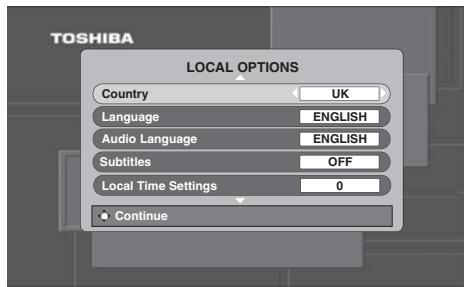 TOSHIBA AV505D - Réglage pour la première fois - 1