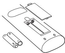 TOSHIBA AV505D - Einlagen der Batterien und Reichweite der Fernbedienung - 1