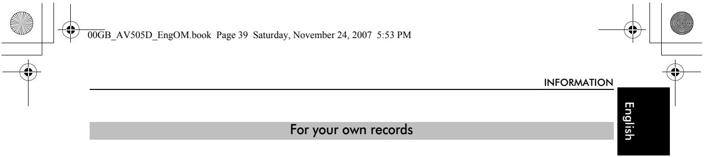 TOSHIBA AV505D - English - 24