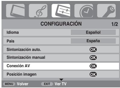 TOSHIBA AV505D - Selección de la BCHA ENTRADA - 5