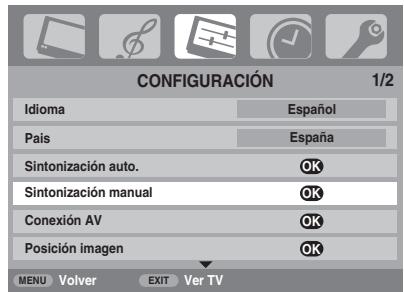 TOSHIBA AV505D - Sintonizacion manual - 2