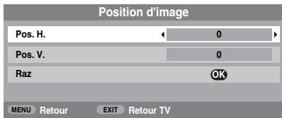 TOSHIBA AV505D - Position de l'image - analogique seulement - 5