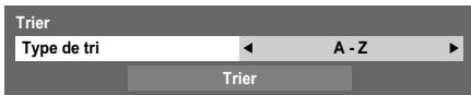 Trier Type de tri A - Z Trier