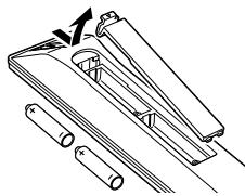 TOSHIBA SL-733 - Insertion des piles et portée de la télécommande - 1