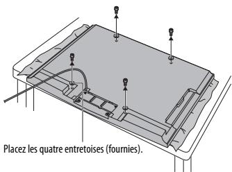 Placez les quatre entretoises (fournies).