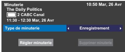 TOSHIBA TL938 - Utilisation du Guide des programmes pour régler les enregistrements futurs - 1