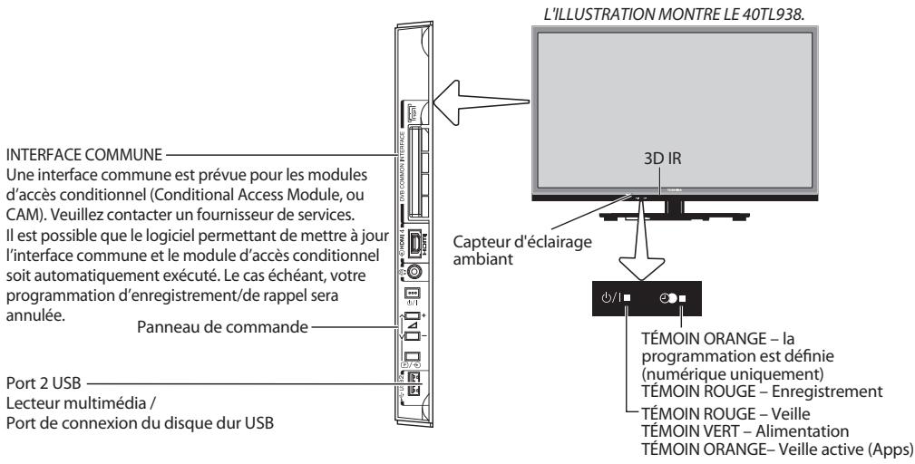 TOSHIBA TL938 - Commandes et connexions d'entrée - 1