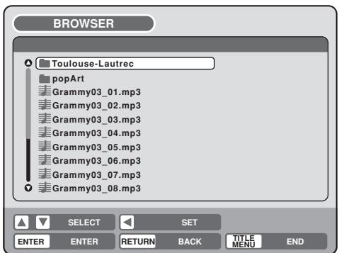 TOSHIBA D-VR6 - Utilisation de la page browser - 1