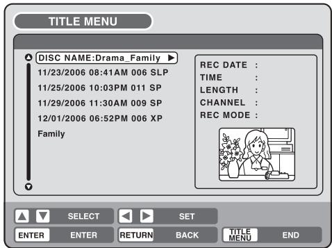 TOSHIBA D-VR6 - Changement du nom d'un disque - 7