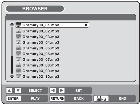 TOSHIBA D-VR6 - Lecture des fichiers MP3 et WMA - 1