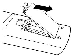 TOSHIBA D-VR6 - Mise en place des piles dans le boitier de télécommande - 1