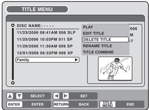 TOSHIBA D-VR6 - Effacement d'une liste de lecture - 3