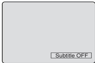 TOSHIBA D-VR6 - Affichage ou suppression des sous-titres - 1