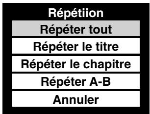 TOSHIBA HD-A2 - Appuyez sur ▲/▼ pour sélectionner le mode de répétition. - 1